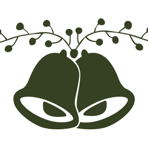 Bells Entertainment logo Bells entertainment logo featuring two green bells with leafy branches.